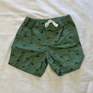 Carters Green Dinosaur Shorts